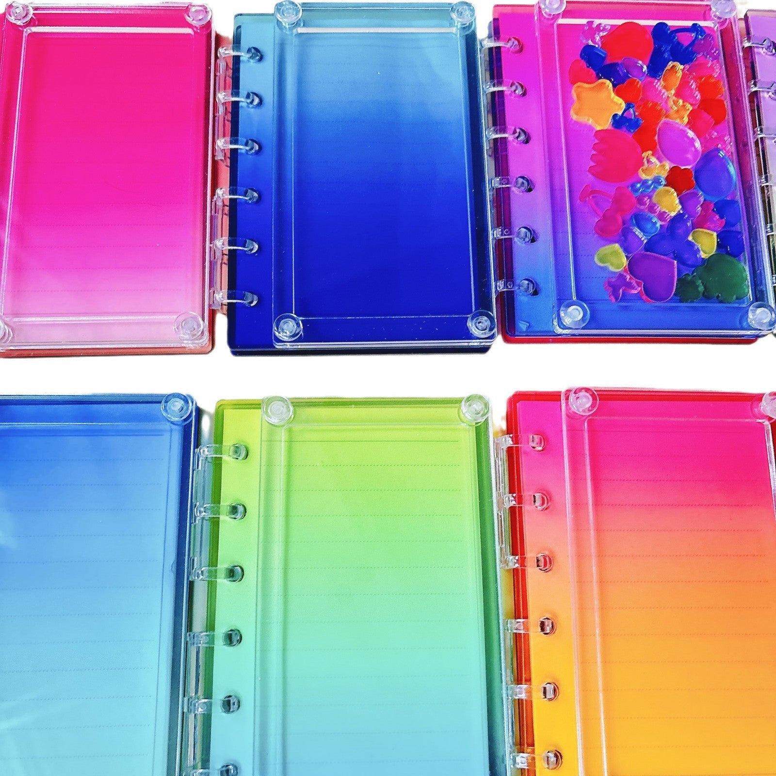 Wholesale Color gradient shake acrylic notebook explosions exquisite loose-leaf  A7A5